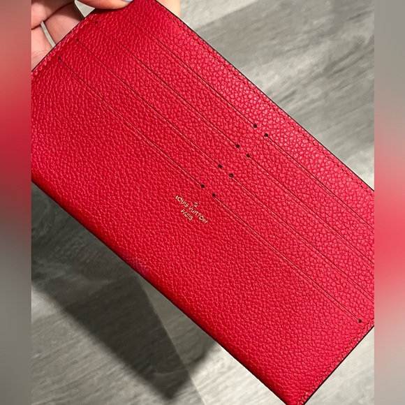NWOT Louis Vuitton Red Empreinte Leather Cardholder - Picture 3 of 4